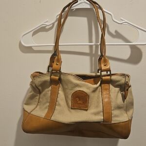 Stylish Tan and Cream Shoulder Bag